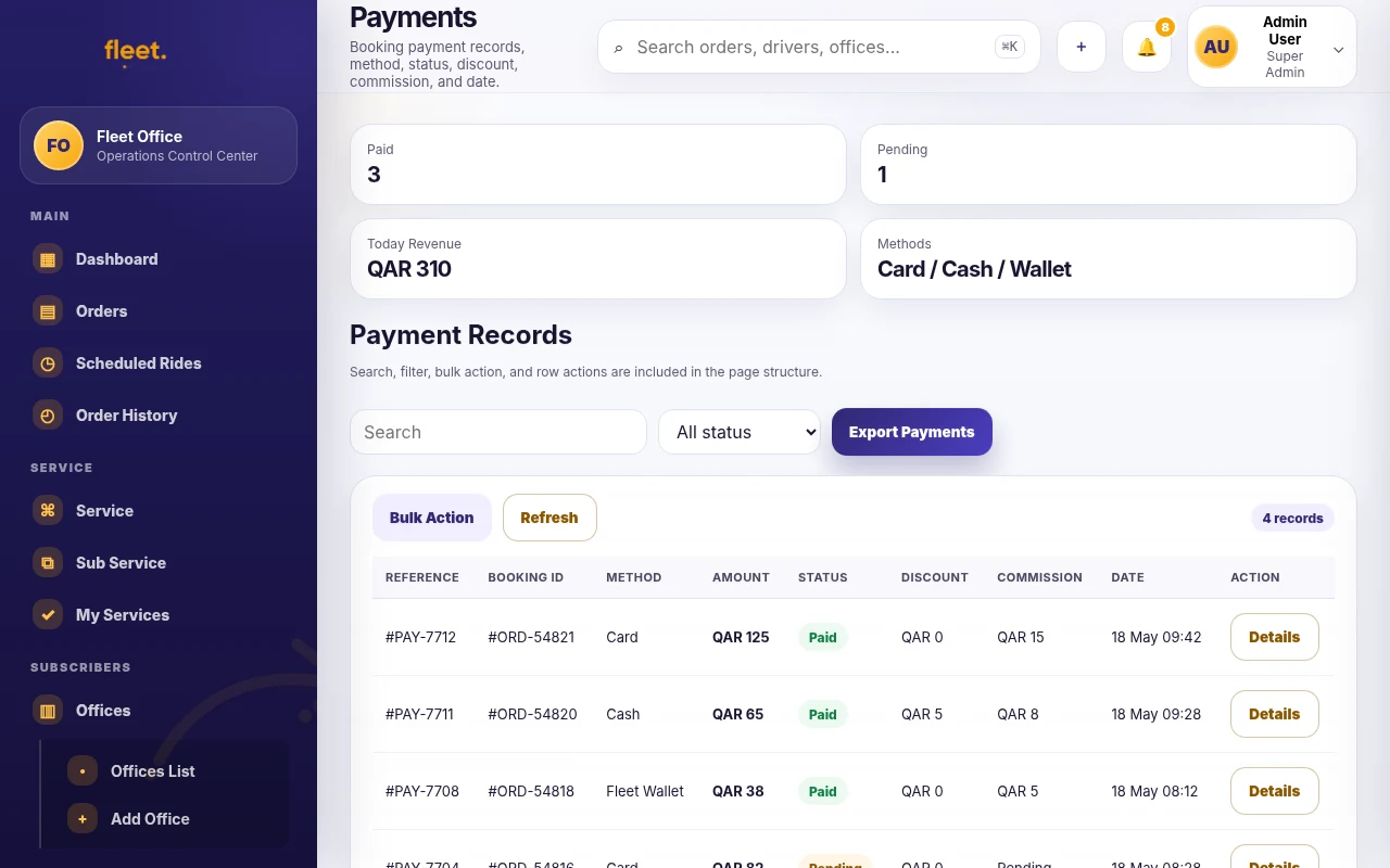 Payment records