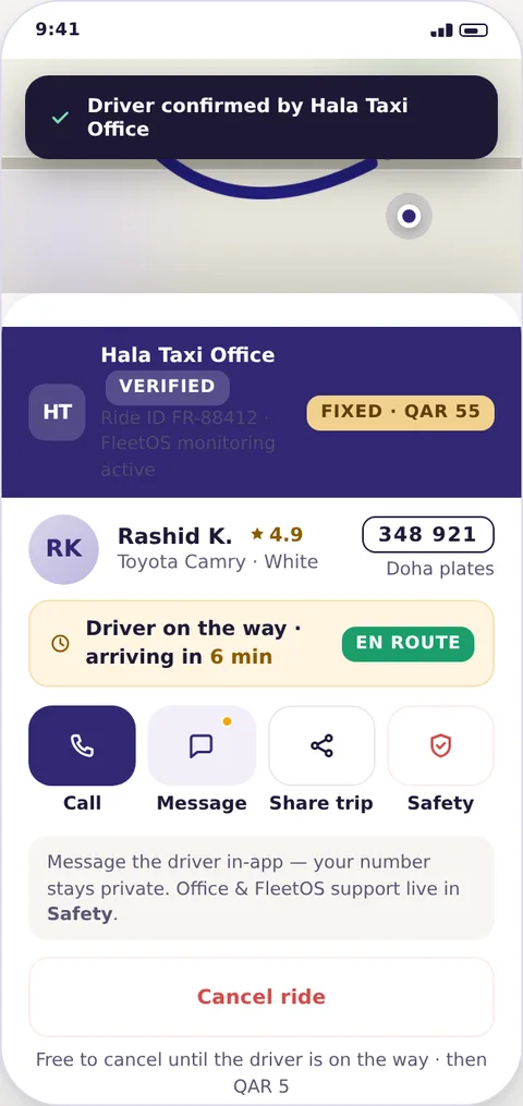 Driver assigned